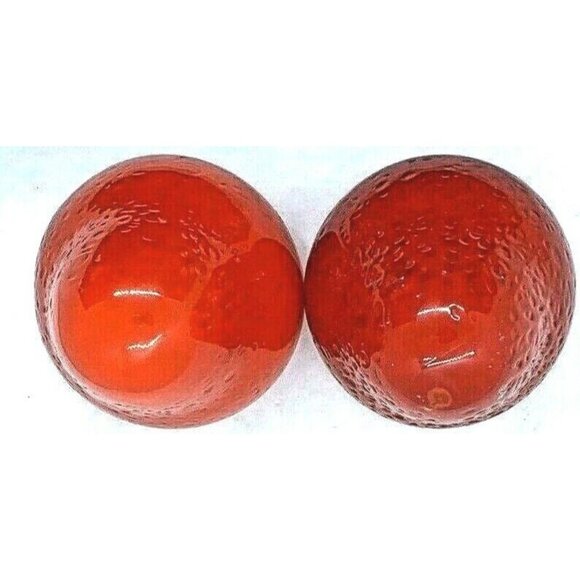 Handblown Strawberries Large Art Glass Paperweights MCM Prop Decor Photos VTG - Picture 12 of 12